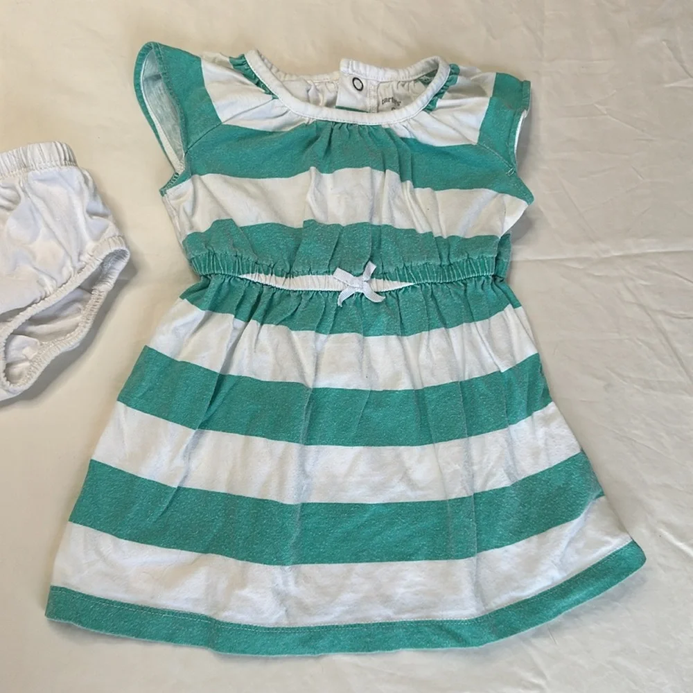 Carters size 9 months Set of Three Baby Dresses with Bloomers. GREAT CONDITION.
